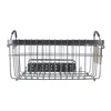 Ensembles d'ustensiaux de cuisine BHG Metal Dish Rack avec caddy antique gris