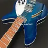 330 360 12 Strings Trans Blue Semi Hollow Body Electric Guitar Gloss Varnish Bennis Twee Uitgang Jack Dual Body Binding Five8706592