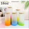 Robelei neu !!!16oz Sublimation Glass Mason Tassen Tasse farbiger Wasserbecher Frosted Cola kann den Übertragungsdruck DN0F erhitzen können