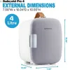 Congélateur de luxe mini-réfrigérateur refroidisseur 4 litres / 6 canettes AC Option Eco Power USB exclusive Y240407