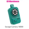 Savage Camera Vape 18K Puff 18000 28ml Juice Vaper Disponibla ång E Cigarett 10 Flavors Skärm Display 2% 3% 5% NIC MESH COIL RECHAREBLEABLE 650MAH PULD 7000 9000 9K 15000