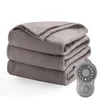 Decken Sunbeam Fleece Electric erhitzte Decke graue Zwilling