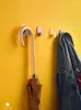 Hooks 4 PCS Self Adhesive Wall Hook Strong Without Drilling Coat Bag Bathroom Door Kitchen Towel Hanger Home Storage Accessories