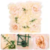 Dekorativa blommor Flower Panel Wall Decor Artificial Board Rose Floral Wedding Decoration Silk