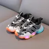 Athletic Outdoor Luninous Sneakers Kid Shoes Sports Running Shoes Aged for 1-3 Boys Girls Trainers Breathable Mesh Child Casual Illuminated Shoes 240407