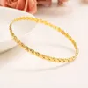 4st Luxury 24k Gold Color Etiopiska smycken Bangles för kvinnor Dubai Ramadan Armband Africanarab Weeding Jewelry Gift 240407