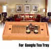 TEA TRAYS 1PC TRAY PORTABLE BAMBUS Kinesisk gongfu -bord som serverar vatten hloder hembestick