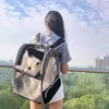 Cat Carriers Crates Houses Pet bag backpack summer breathable cat portable for going out carrying cats dogs backpacks dog bags H240423