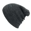 Basker hiphop stickad hatt kvinnors vinter varma casual akryl slouchy virkning ski beanie kvinnlig mjuk baggy skallies beanies män