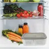 Botellas de almacenamiento Contenedor de alimentos Refrigerador Organizador de refrigerador Contenedores de estuches Grid PP Ajo