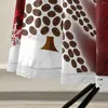 Table Cloth Christmas Tree Snowflakes Round Tablecloth With Lace Xmas Winter Decorative For Party Dining Banquet 60 In