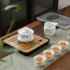 Teaware Sets Drinkware Set Chinese Travel Tea Ceramic Portable Teacup Porcelain Service Gaiwan Mug Ceremony Teapot