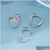 Band Rings Chinese Style Unique Mangxing Couple Joint Instagram Design Ring Drop Delivery Jewelry Dhffy