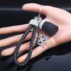 Keychains Lanyards Witchcraft Celtic Knot Pendant Keychain Stainless Steel Protective Talisman Pack Charming Witch Jewelry nudo de bruja Q240403