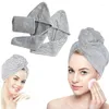 Handtuch umweltfreundlich super saugfähiges Haar weiche Badkopf Turban Wrap Schnelle trockene Duschtücher Hut für trocknende Frauen Mädchen