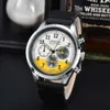 Brand Fashion Men's Six Igle Multi Functional Chronograph Night Glow Pointer Waterproof Business Quartz Watch