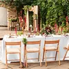 テーブルクロスホワイト模倣サテンシルク鮮やかな滑らかな結婚式の誕生日パーティーエルテーブルクロス装飾