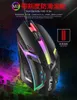 Ratos com fio Mini RGB de programação ajustável com fio 1600 dpi ergonomia óptica mouse para laptop de escritório Notebook de computador Y240407