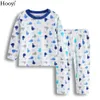 Hooyi Fashion Boys Boys Pajamas Clothing Set Born Jumpsuist Sleepwear 100％綿の漫画飛行機Bebe衣類240325