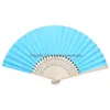 Objets décoratifs Figurines Summer Gandsheld Fan Paper Bamboo Blank DIY Pliage pour la main pratique PEINTURE DIN