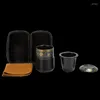 Teaware sets keramiska tekanna tekoppar resekontor TEA SET Handgjorda bärbara kinesiska kruka och koppar med väska