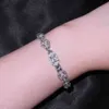 High Carbon Internet Celebrity Instagram Niche Design Plated With Pure Sier, And Cool Style Imitation Mosang Diamond Bracelet Female