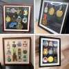 Frame trämedalj Display Frame Medal Display Case Fotoram för visning Militär, maraton, simning, fotbollssportmedaljlagring