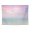 Tapices Dream Beach Vacaciones White Sand White Pink Sky Turquois Tapiz Decoración de la pared del dormitorio