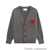 ファッショナブルなパリデザイナーメンズセーターAmis de Coeur Macaron Love Jacquard Cardigan for Men and Women Top Bcl71