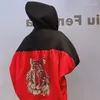 Jackets femininos de roupas grossas de casaco acolchoado setor pesado na setor de tamanho grande de tamanho grande de tamanho de desenho animado com capuz com capuz