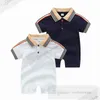 Designer Toddlers Rompers Bambini per bambini Stripe Polo Lavana a maniche corte Suvuit tute Newbron Boys Girls Cotton Soft Bodysuits Scale