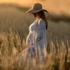 Maternità in pizzo bohémien pointose shoot abiti lunghi i lati in gravidanza veste pografia abiti da pografia vedi attraverso 240326