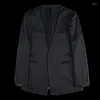 Herenpakken 2024 Kraagloze blazer Solid kleur Single Button Slim Casual Business Suit Jack Banquet Party Coat Sociale mannen Kleding
