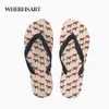 WHESISART 3D HORSEPREPT KVINNA SOMMERFLOPPLOPS CASUAL Strand tofflor Sandal Flipflop för kvinnliga tofflor Kvinnliga gummiskor N4HD#