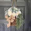 Fleurs décoratives Panier de porte de porte Panier de couronne de couronne de maraig