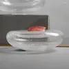 プレートフレンチトレイガラスコールド家庭料理クリエイティブデザートラウンド料理食器透明な泡プレートダブル