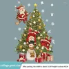 Adesivi per finestre Hristmas Sticker PVC Merry Christmas Specchio decorazione Decorazione per la casa Forniture