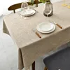 Toalhas de mesa de mesa linho de algodão grosso à prova d'água retangular para o casamento decorativo