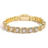 QK Jewelry Fashion Luxury 10 мм 14K Big Diamond Iced Tennis Cz Chee Collece Ohlesale