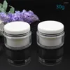 Storage Bottles 30g Empty White Acrylic Eye Cream Makeup Facial Mask Jars Skin Care Lotion Tins Cosmetic Containers Packaging