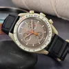 2024 Herrklockor Högkvalitativ månklocka Full Function Quarz Chronograph Movement Watches Leather Strap Wristwatches With Box 07
