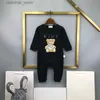 Rompers Pure Cotton Rompers nyfödda Romper Baby Jumpsuits Bear Onesies New Born Overalls Bodysuit babys Letters Jumpsuit barnkläder för barn Cyd24010306-6 L47