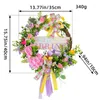 Decorative Flowers Artificial Plants Spring Deadwood Garland 2024 Colorful Ribbon Bow Shopping Window Decoration