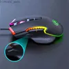 Ratos imice t70 mouse de jogos com fio adequado para pubg esports color brilhante rgb programável 8d 6 velocidades dpi mouse de jogos ajustáveis Y240407