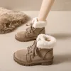 BOTAS 2024 MODAS MULHERES NEVE NÃO REMENDO A PLAPELA DE CALULHA DE PLUSH PLUSH PLUSH BLAT BLACK BELH