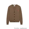 ファッショナブルなパリデザイナーメンズセーターAmis de Coeur Macaron Love Jacquard Cardigan for Men and Women Top BKNT1