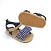 Sandalen Meckior zomer babymeisje schoenen boog plaid babys tuin geboren anti-slip rubberen bodem eerste wandelaars