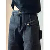 Jeans para mujeres Y2K Mujeres vintage Corea de Streetwear de gran tamaño Estética de carga Pantalones de cabeza de pierna ancha Men Alt Cloth