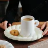 Płyty Ceramiczne platformę ceramiczne kubek kawy kubki kawy vintage owalny stek makaron chleb kanapkowy sałatkowy zestaw domowy gospodarstwo domowe