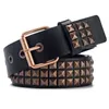 Bälten 2023 Mens och Womens Belt Retro Punk Pyramid Rivet Belt Womens Luxury Street Design Womens Black Belt Jeanssc420407